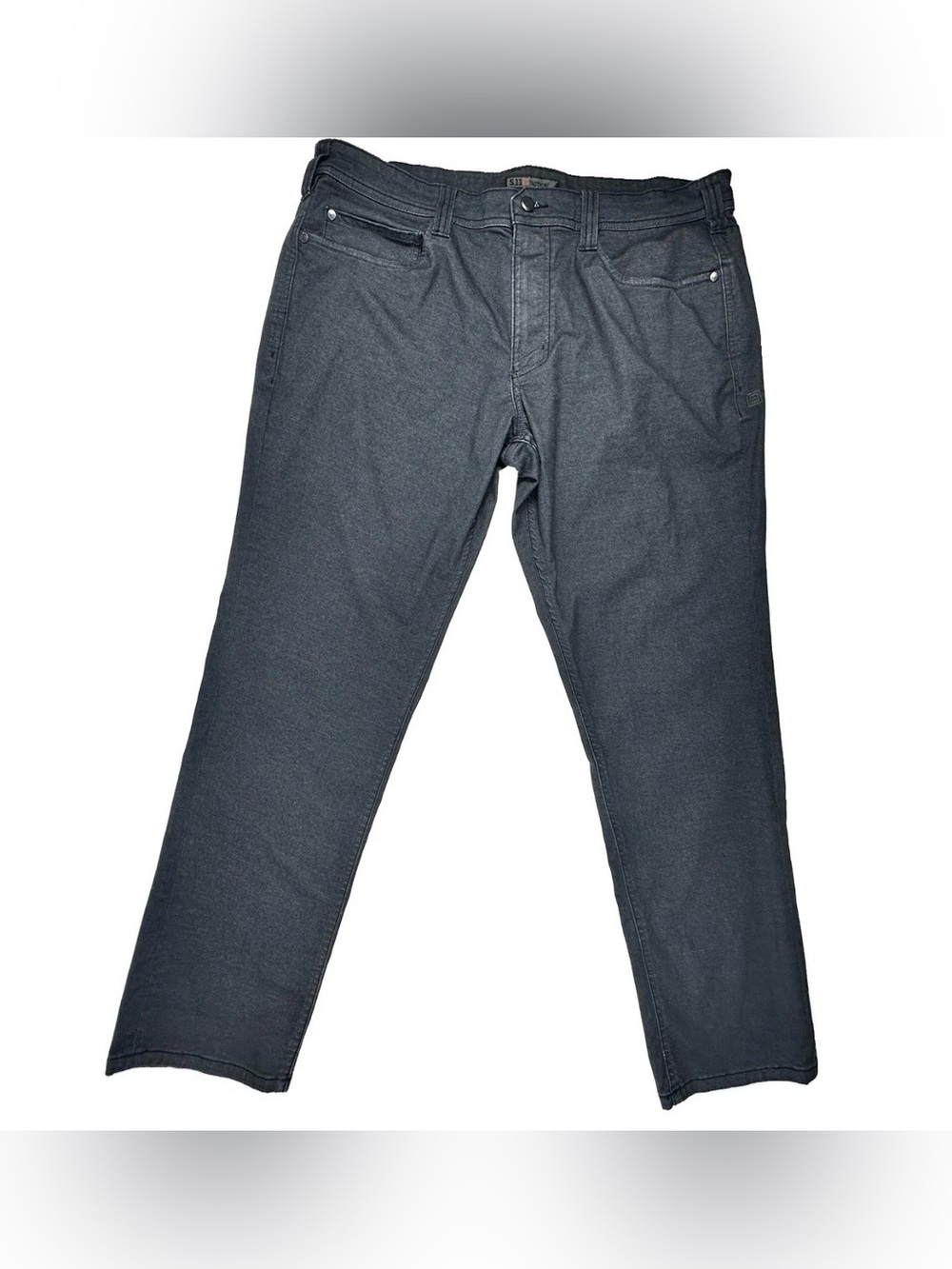 5.11 Tactical Defender Flex Jeans Mens 38x32 Gray Stretch Straight Performance